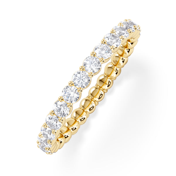 Chloe Lab Diamond 1.00ct Full Eternity Ring F/VS in 18K Gold Vermeil